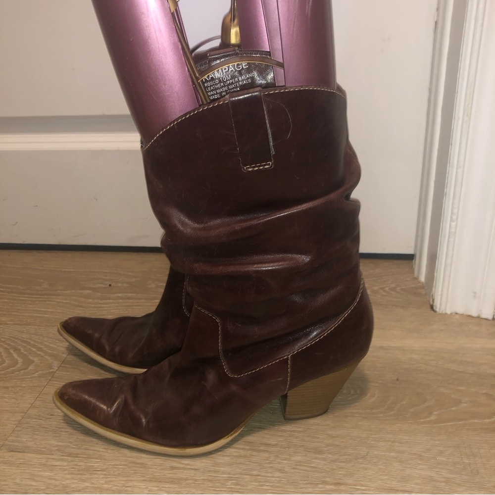 Rampage ladies rodeo cowgirl cowboy leather boots size 10